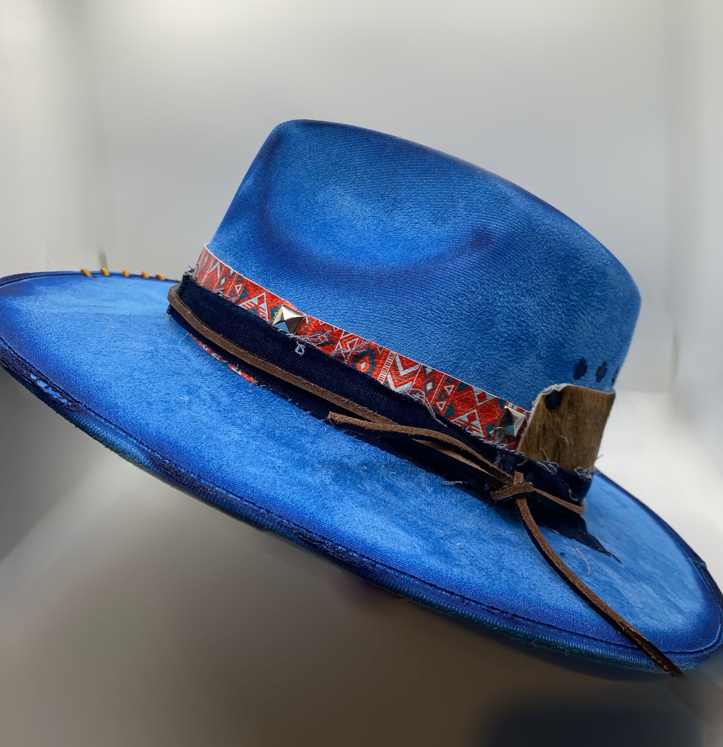 Blue rancher hat