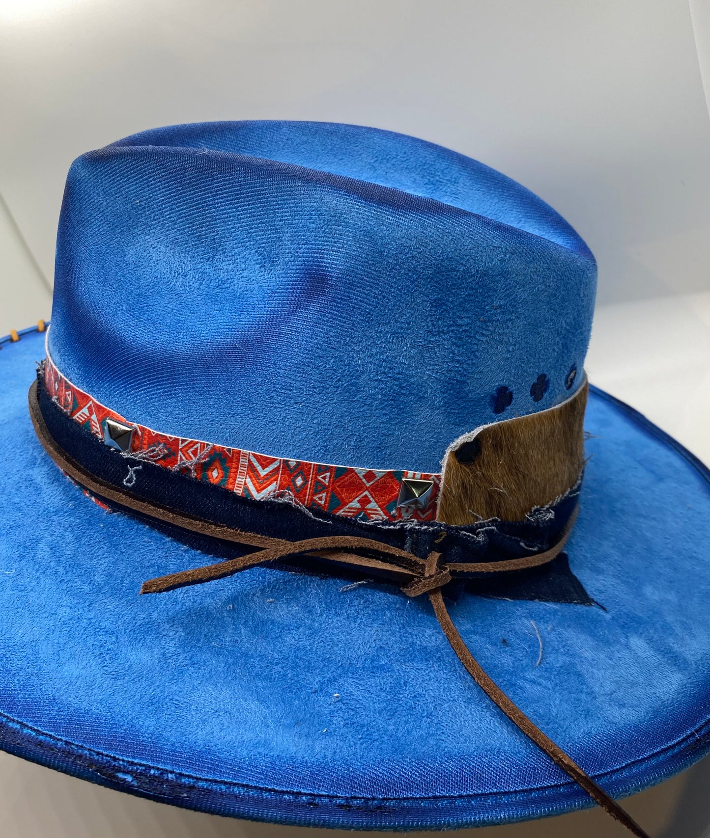 Blue rancher hat