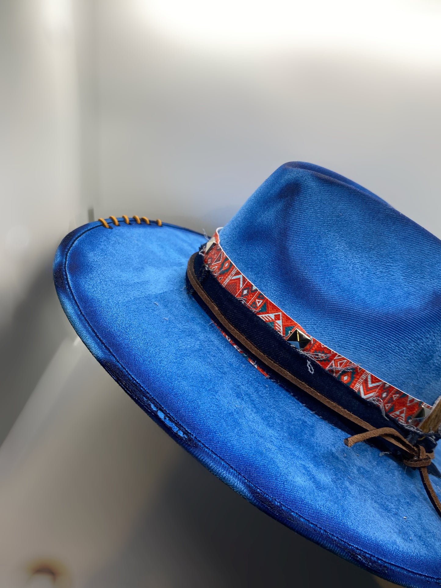 Blue rancher hat