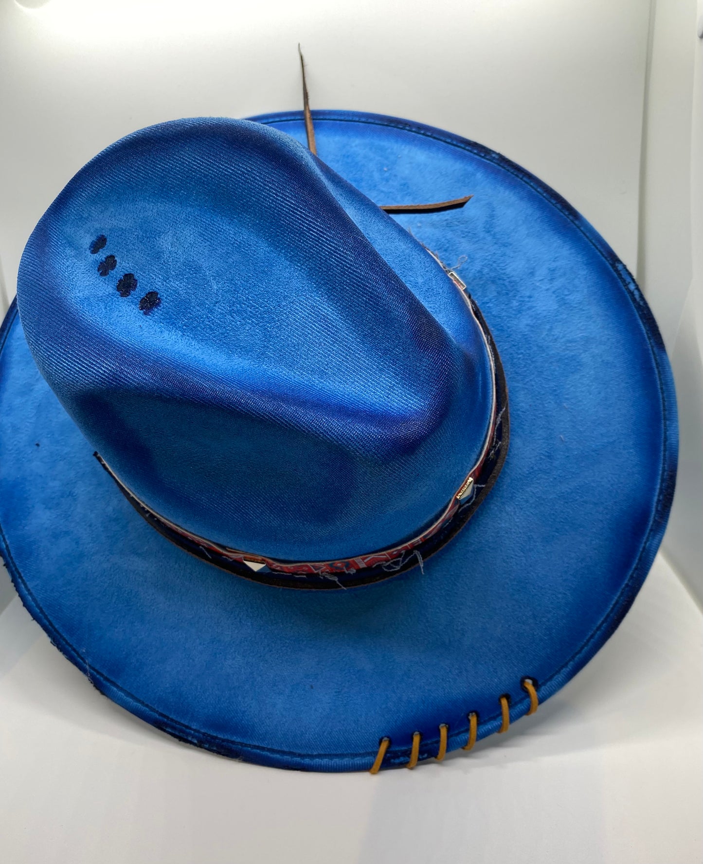 Blue rancher hat